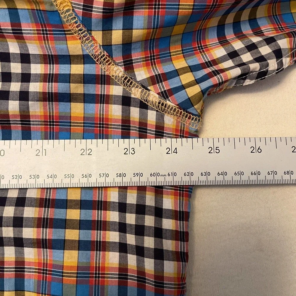 Bugatchi ShapedFit XL Men's Plaid Long Sleeve Snap Front Shirt TopStitch Western - Picture 9 of 14